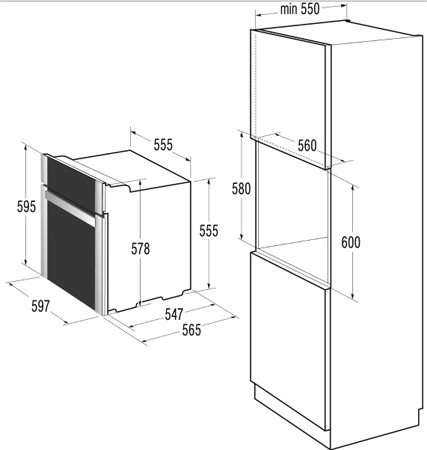 Midea Ugradna Električna Rerna AAE40008 - dodatni pogled