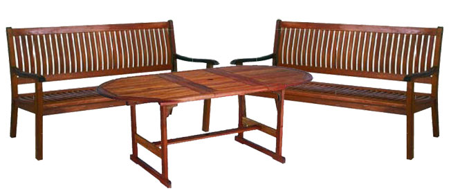 Garnitura Za Dvorište 2 Klupe i Sto - Bolton - dodatni pogled