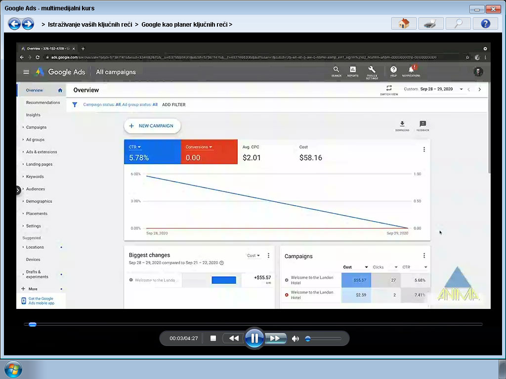 Multimedijalni kurs Google Ads - dodatni pogled