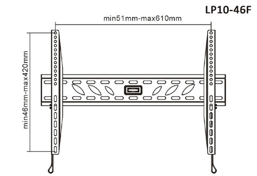 Brateck fiksni nosač za TV LP10-46F - dodatni pogled