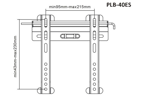 Brateck fiksni nosač za TV PLB-40ES - dodatni pogled