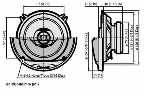 Pioneer zvučnici TS-G1321i - dodatni pogled