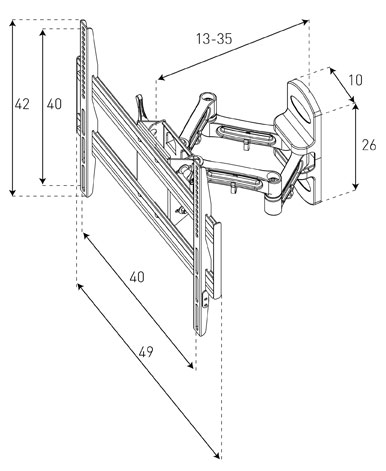 Sonorous Surefix 530 TV nosač 019291 - dodatni pogled