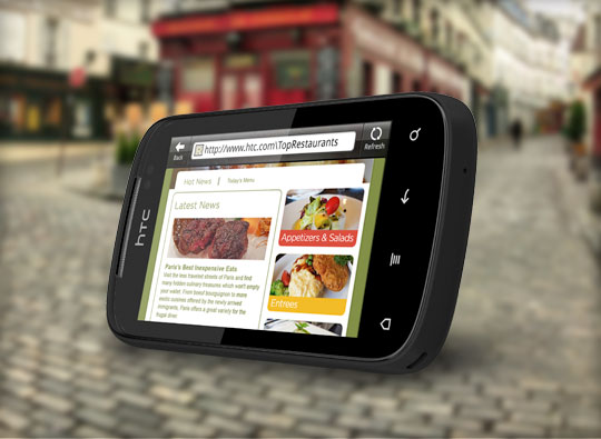 Mobilni telefon Android Smartphone HTC Explorer Metallic Navy - dodatni pogled