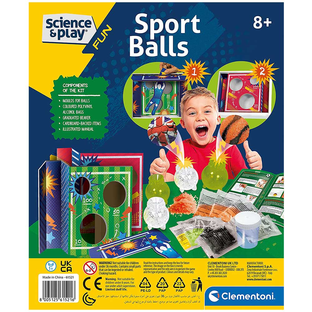 CLEMENTONI Mini naučna laboratorija za ljubitelje sporta Sport Balls Soccer Set CL61521 - dodatni pogled