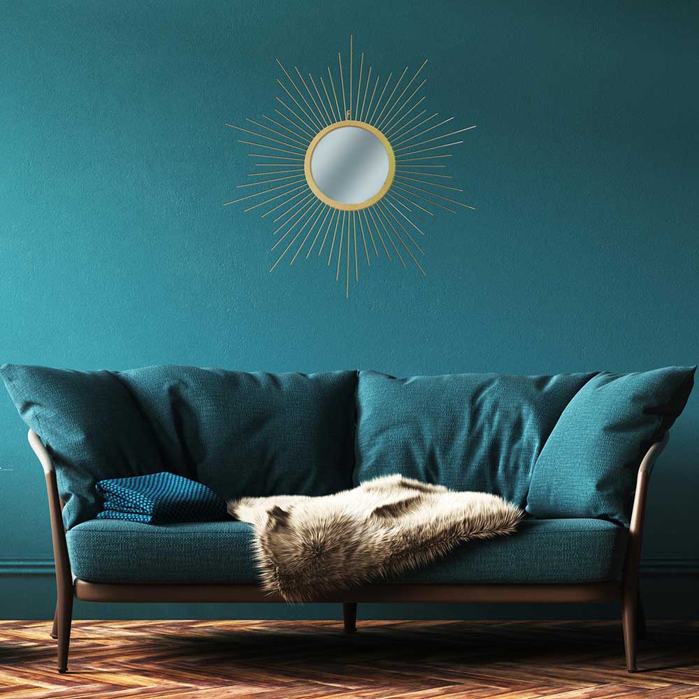 Žičano dekorativno zidno ogledalo Sunce 66cm - dodatni pogled