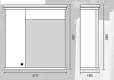 Ormarić Sa Ogledalom Za Kupatilo JD - dodatni pogled