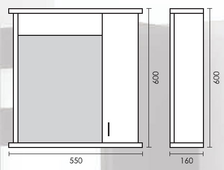 Orman Za Kupatilo sa Ogledalom MG 6 - dodatni pogled