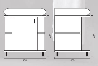 Ormarić Za Kupatilo Sa Lavaboom D 607 - dodatni pogled