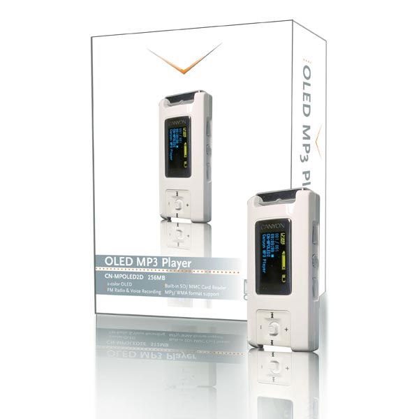 Canyon CN-MPOLED2D - MP3-WMA player sa FM prijemnikom i diktafonom + čitač memorijskih kartica - dodatni pogled