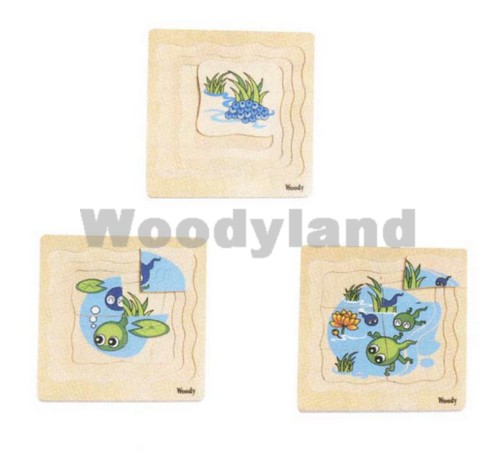 WoodyLand Drveni puzzle Žaba 90078 - dodatni pogled