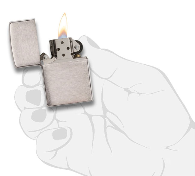 Zippo upaljač 200 Brushed Chrome - dodatni pogled