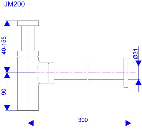 Rosan sifon za lavabo JM200 - dodatni pogled