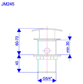 Ventil sifona - automatski JM245 - dodatni pogled