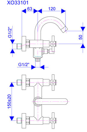 Baterija za kadu XO33101 - dodatni pogled