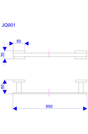 Quadro držač peškira 60cm JQ901 - dodatni pogled