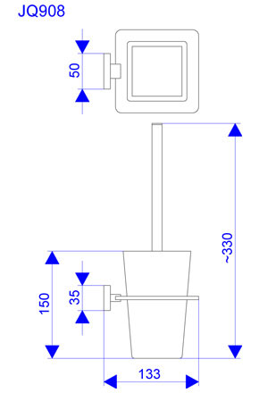 Quadro držač WC četke JQ908 - dodatni pogled
