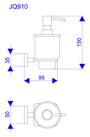 Quadro dozator za tečni sapun JQ910 - dodatni pogled