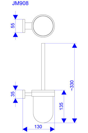 Mistique držač WC četke JM908 - dodatni pogled