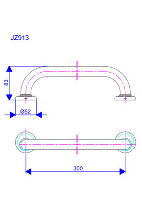 Zerro držač 300mm JZ913 - dodatni pogled