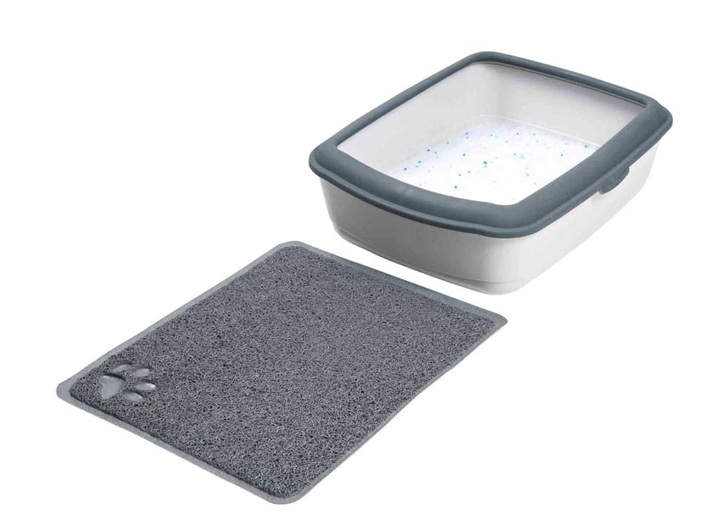 Podmetač 60cm za toalet za mačke pravougaoni tamnosivi Trixie 40382 - dodatni pogled