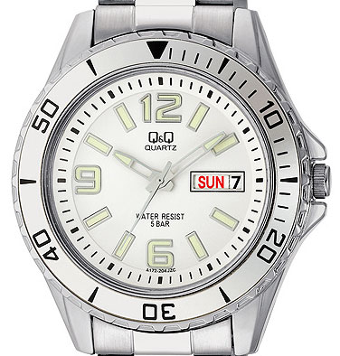 Q&Q Ručni Muški Sat Sa Čeličnom Narukvicom A172-204Y - dodatni pogled