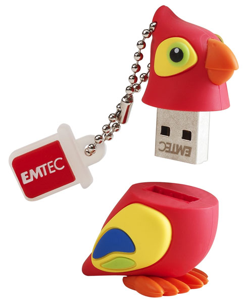 Emtec USB 2.0 Refill M328 8GB Papagaj 70117 - dodatni pogled
