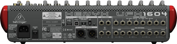 Behringer Xenyx UFX1604 - Mikseta - dodatni pogled