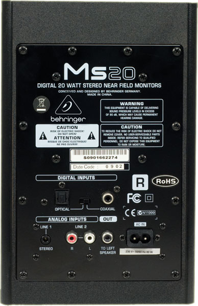 Behringer Digital Monitor Zvučnici MS20 - dodatni pogled