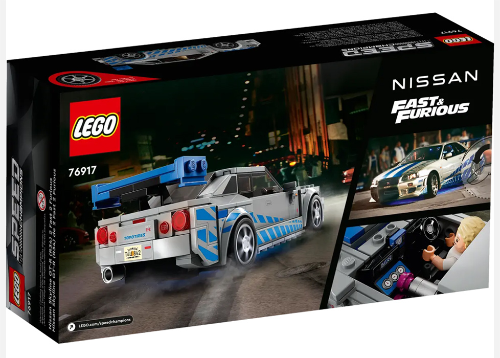 LEGO® Speed Champions Kocke Automobil 2 Fast 2 Furious Nissan Skyline GT-R (R34) 76917 - dodatni pogled