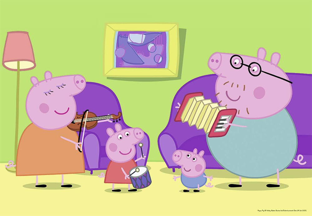 Ravensburger Puzzle slagalice 2x12 delova Pepa Prase kod kuće 07596 - dodatni pogled