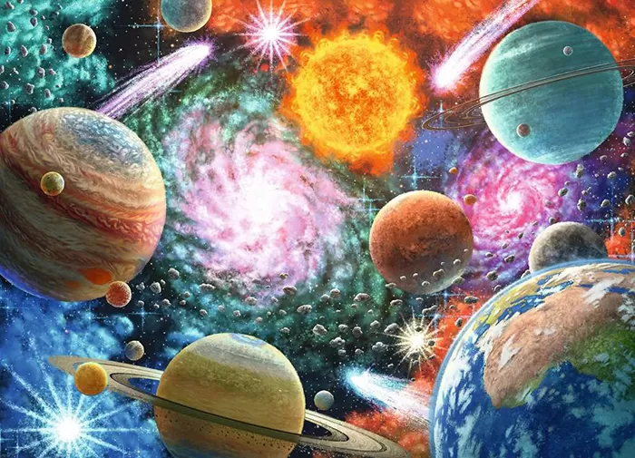 Ravensburger Puzzle slagalica 100 XXL delova Zvezde i planete 13346