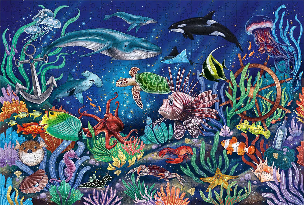 Drvene puzzle slagalica 500 delova za decu i odrasle Ispod mora Ravensburger 17515 - dodatni pogled