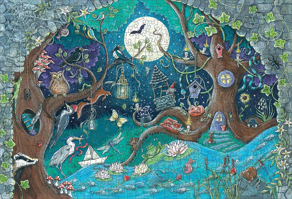 Drvene puzzle slagalica 500 delova za decu i odrasle Fantastična šuma Ravensburger 17516 - dodatni pogled