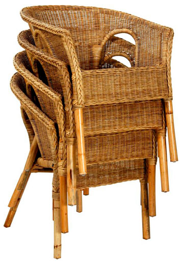 Fotelja od Prirodnog Ratana New Swan Brown Black Wash - dodatni pogled