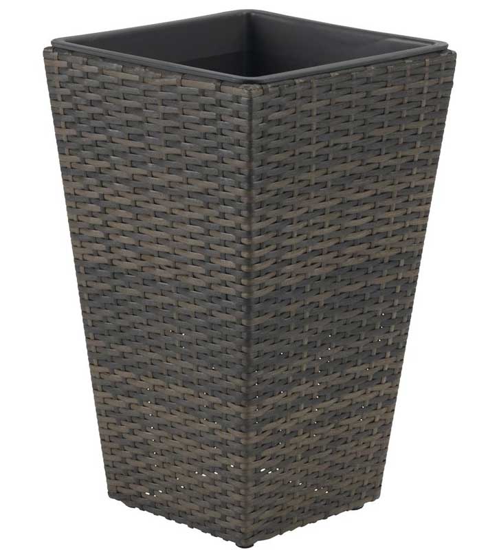 Visoka saksija od ratana Braon - dodatni pogled