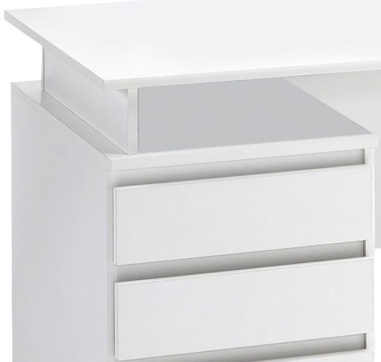 Radni sto Angel sa 4 fioke bela - dodatni pogled