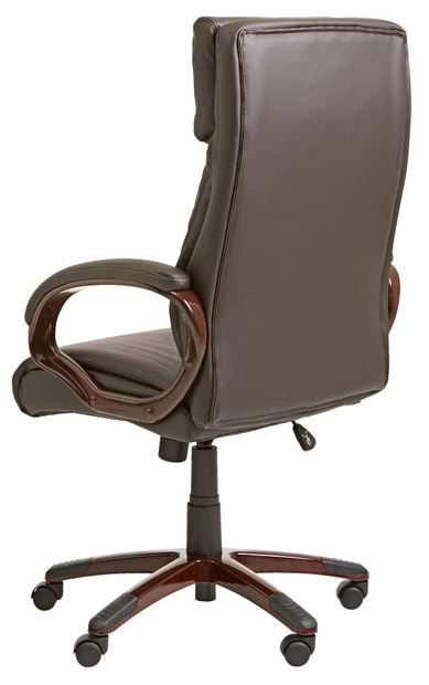 Kancelarijska radna stolica King od braon veštačke kože - dodatni pogled