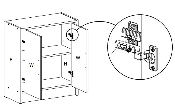 Ormarić - komoda Hit 2 vrata bukva - dodatni pogled