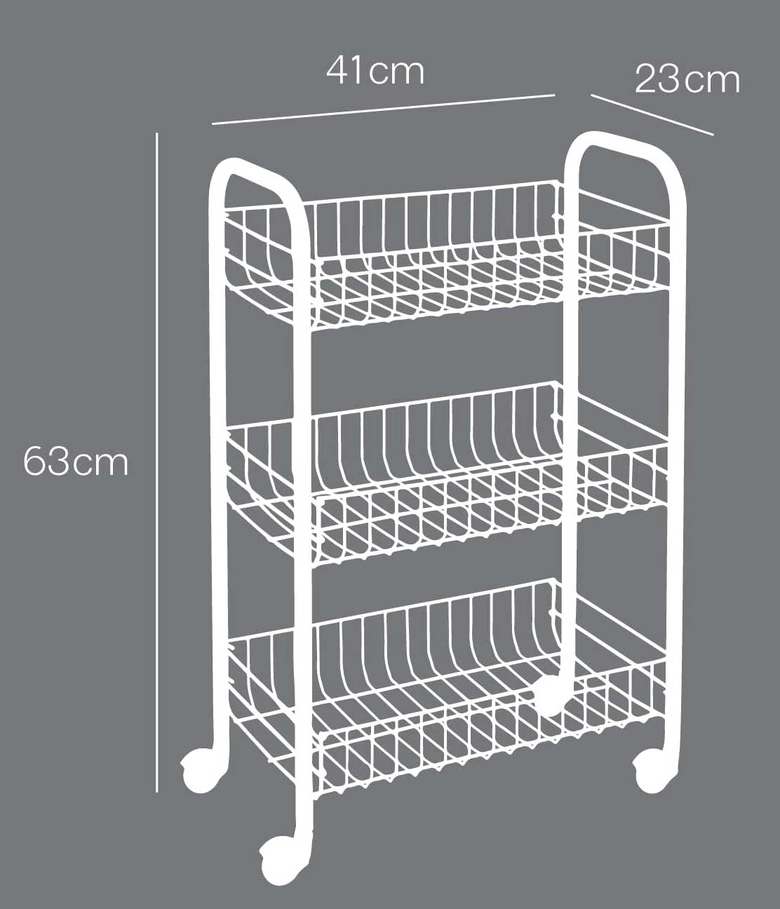 Polica Siena - Višenamenska Sa Točkićima Metaltex 34.06.33 - dodatni pogled