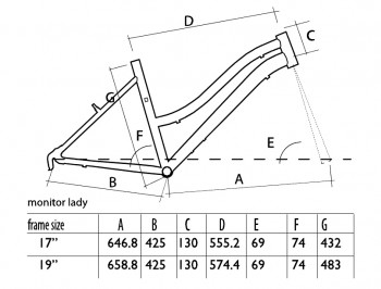 Mountain Bike MTB Monitor Lady 26/21 Al bela-pink 905572-17 - dodatni pogled