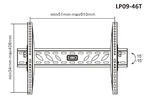 TV Nosač Bracket LP09-46T 32-60 inča crni - dodatni pogled