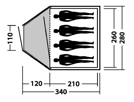 Šator za četiri osobe Easy Camp Phantom 400 300240 - dodatni pogled