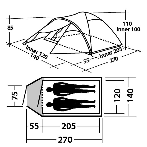 Šator za dve osobe Quasar 200 120113 - dodatni pogled