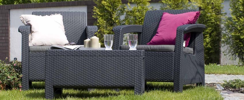 Dvorišna Garnitura Lubeck 2 Fotelje i Sto - dodatni pogled