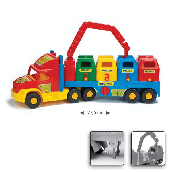 Wader Super Truck - Refuse Lorry - Kamion đubretarac sa kantama 23722 - dodatni pogled