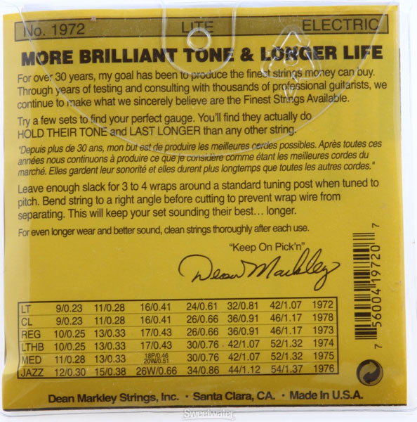 Žice za električnu gitaru Dean Markley 1975 re-issue MED 011-052 - dodatni pogled