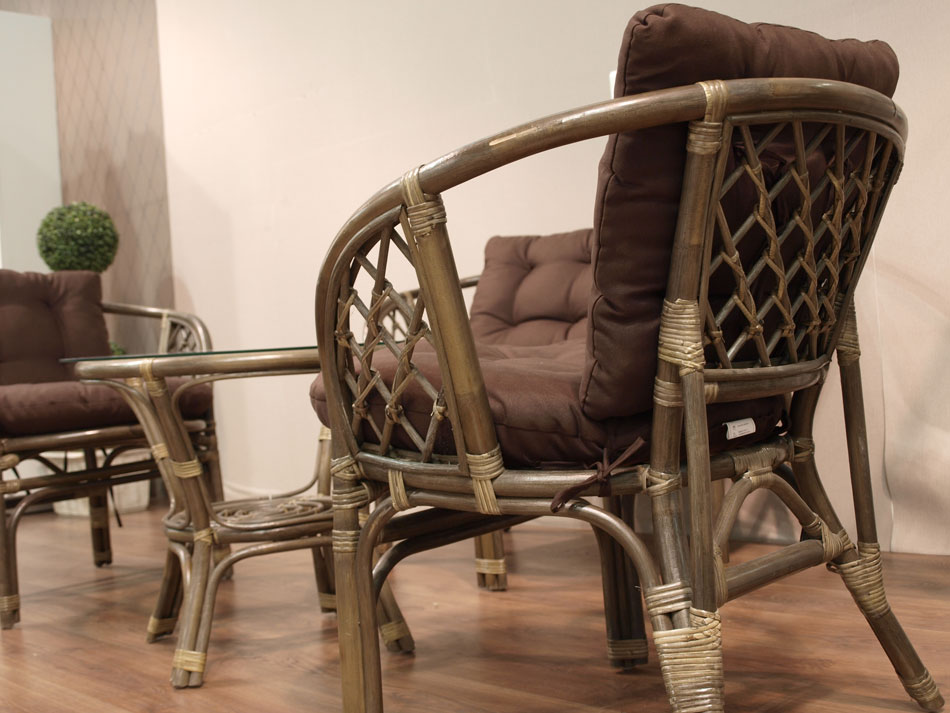 Garnitura Od Prirodnog Bambus Ratana LoveIt Braon - dodatni pogled