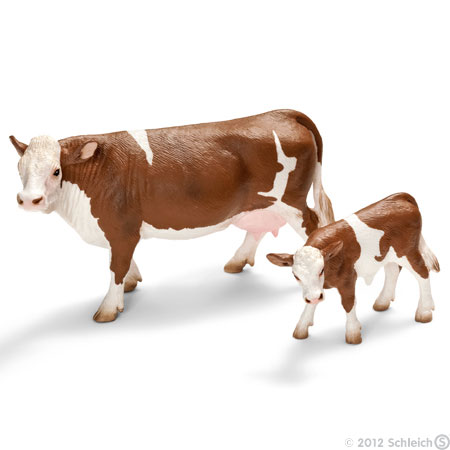 Schleich Domaće životinje - Krava Simentalka 13641 - dodatni pogled