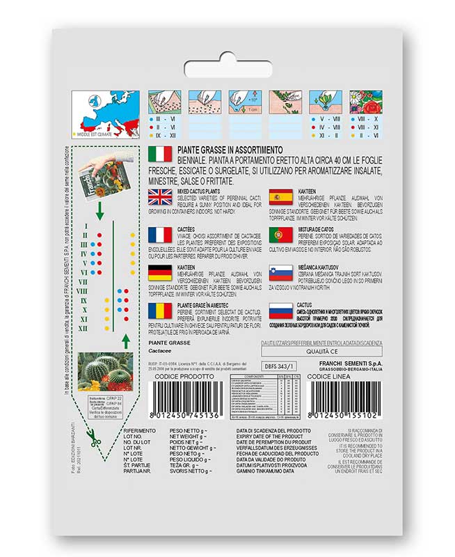 Seme za Kaktus mix 5 kesica Franchi Sementi Virimax - dodatni pogled